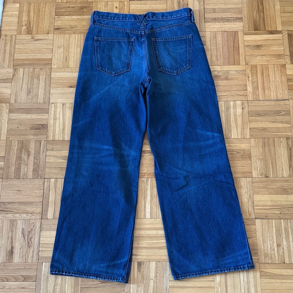 Alex Mill Alek Relaxed Wide Leg Jean in Paris Medium Wash - Picture 7 of 7
